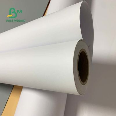 92 روشنایی 24 اینچ x 300 فوت 20 پوند کاغذ باند CAD رول سفید بدون روکش