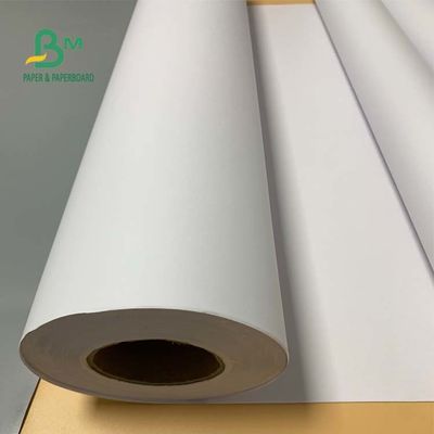 92 روشنایی 24 اینچ x 300 فوت 20 پوند کاغذ باند CAD رول سفید بدون روکش