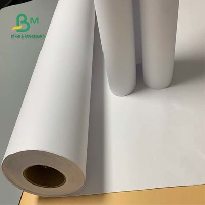 92 روشنایی 24 اینچ x 300 فوت 20 پوند کاغذ باند CAD رول سفید بدون روکش