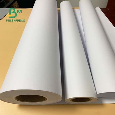 36 اینچ 300 فوت 20 پوند کاغذ باند جوهر افشان بدون پوشش CAD رول 2 اینچی