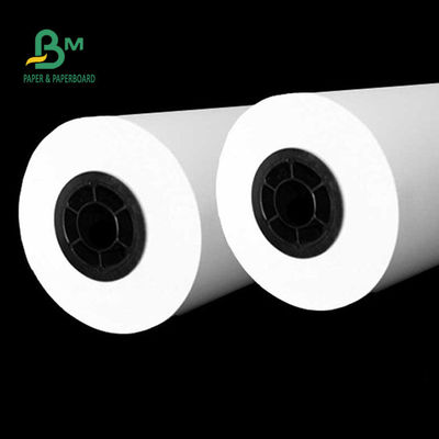 92% سفیدی رول کاغذ پلاتر 80 گرمی، رول کاغذ سفید ساده برای پلاتر CAD 24 اینچ X 150 فوت