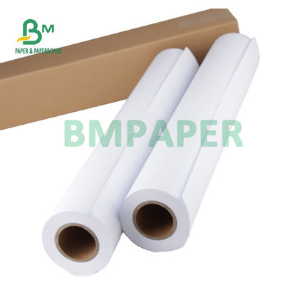 20LB کاغذ CAD بدون پوشش برای چاپگر HP تصویر شفاف 30 اینچ 36 اینچ x 500 فوت هسته 3 اینچی