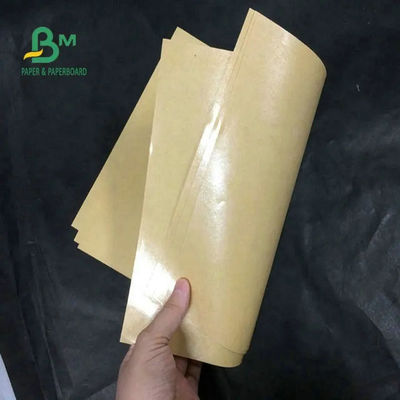 تخته آستری کرافت قهوه ای ضد روغن، رول های کاغذی با پوشش پلی اتیلن برای بسته بندی مواد غذایی 70 گرم در متر 80 گرم در متر 90 گرم