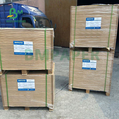 100 پوند کاغذ براق متن سفید C2S برای کارت های رک 315 میلی متر x 468 میلی متر سفیدی بالا