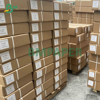 کاغذ مهندسی 2 اینچی هسته سفید جوهر افشان 20# رول باند CAD 24 اینچ x 300 فوت