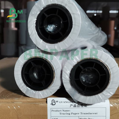 رول کاغذ ردیابی شفاف 60 گرمی 83 گرمی برای نقاشی کودک 20 اینچ 24 اینچ X 50 متر