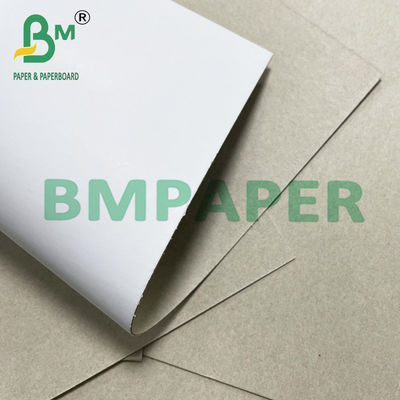 کاغذ سفید بازیافتی تخته دوبلکس روکش دار 300GSM 400GSM با پشت خاکستری برای کتاب فایل