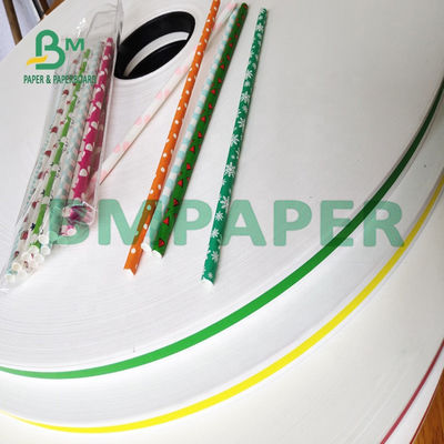 کاغذ نی کرافت سفید 60GSM 120GSM مواد غذایی درجه ویرجین برای نی های یکبار مصرف