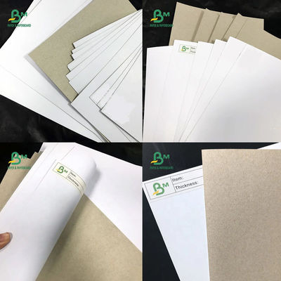 تخته کارتن کاغذی OEM دوبلکس یک طرف خاکستری یک طرف ورق سفید روکش شده 200 - 450 گرم