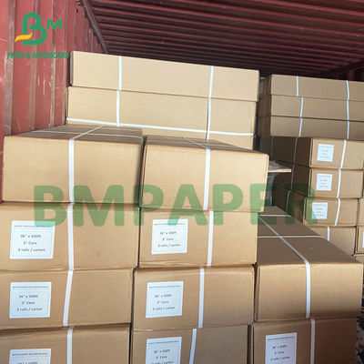 رول کاغذ پلاتر 36 اینچ 150 اینچ کاغذ سفید 20 پوندی بدون روکش هسته رول
