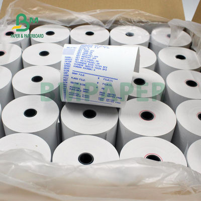 رول کاغذ چاپگر حرارتی 55 گرمی 60 گرمی برای دستگاه صندوق صندوق 57 × 40 میلی متر