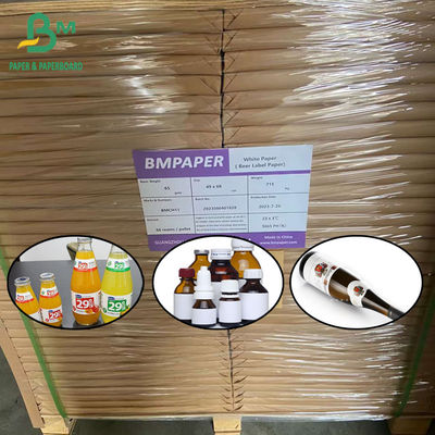 کاغذ سفید ۶۵ گرم برای آبجو یا برچسب بطری ۴۹ × ۶۸ سانتی متر ۴۰ × ۶۸ سانتی متر