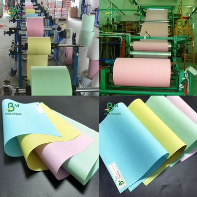 کاغذ کپی SGS بدون کربن CB CFB CF اندازه 43 X 61cm A2 55-60 Gsm کاغذ سفید تصویر سیاه