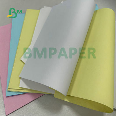 55 گرام 60 گرام کاغذ NCR بدون کربن در صورتی زرد سفید برای دریافت 860 x 610mm