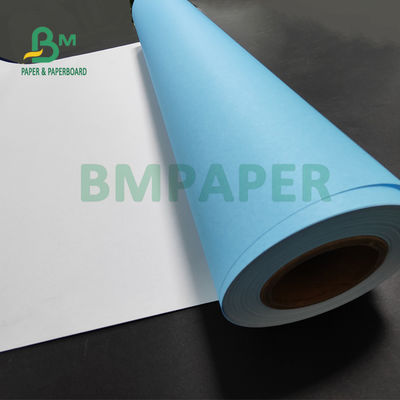 80gr کاغذ آبی رول سفید پشت برای طراحی مهندسی CAD 880mm X 150m 3' هسته