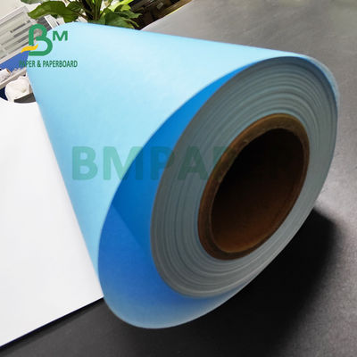 80gr کاغذ آبی رول سفید پشت برای طراحی مهندسی CAD 880mm X 150m 3' هسته