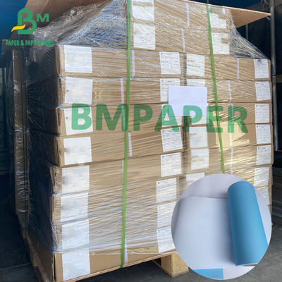 A0 A1 80gms کاغذ چاپی آبی سفید پشت 50 متر رول 2 اینچ هسته، 5 پی سی یک کارتن