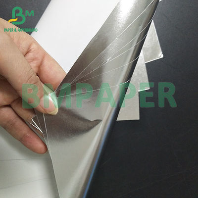عمده فروشی کاغذ فلزی خلاء نقره ای آلومینیزه شده کاغذ فلزی شده برای چاپ برچسب های کاغذی