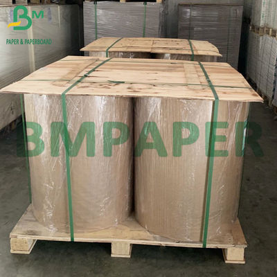 35gsm تک طرفی درخشان MG طلایی قهوه ای رابر کارت کاغذ رول برای بسته بندی