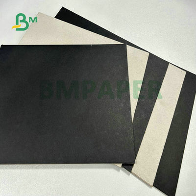 61 X 86 سانتی متر صفحات آلبوم عکس 1.5 میلی متر 2 میلی متر 3 میلی متر 1 طرف تخته بسته بندی کتاب سیاه با پشت خاکستری برای جعبه هدیه