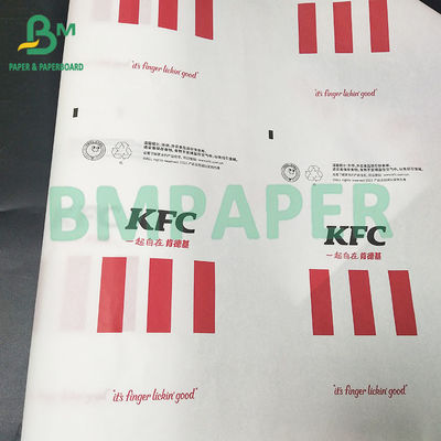 30 50g کیت حفاظت از محیط زیست با دمای بالا 3 کاغذ ضد چرب کاغذ ساندویچ هامبورگر