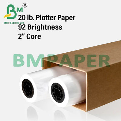 24&quot; x 150ft 2&quot; هسته 20lb نقشه برداری کاغذ برای طراحی CAD 5 رول / مورد