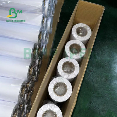 20 پوند رول کاغذ CAD بدون پوشش برای چاپگر های جوهر 36' X 500' 3' هسته روشن سفید