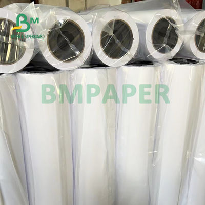 20 پوند رول کاغذ CAD بدون پوشش برای چاپگر های جوهر 36' X 500' 3' هسته روشن سفید