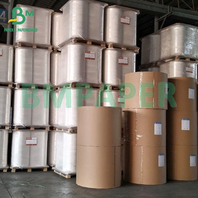 30gm 60gm کاغذ کرافت سفید در یک طرف برای محصولات بسته بندی