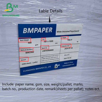 53gsm - 400gsm ورق آزاد بدون پوشش کاغذ بدون چوب کتاب کارت 78 X 102cm 72 X 105cm 77 X 110cm اندازه بزرگ