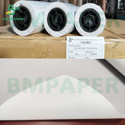 کاغذ ردیابی شفاف طبیعی 53 - 285gsm کاغذ ردیابی مهندسی