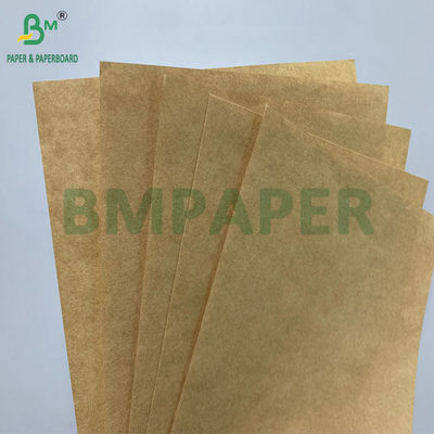 کاغذ کرافت قهوه ای بدون پوشش 50gm 60gm 180mm 715mm برای ساخت کیسه های غذایی