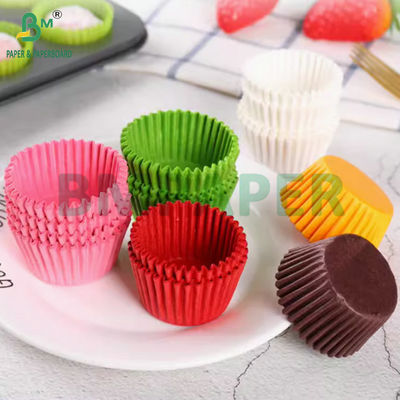 40 گرمی کاغذ ضد چرب رنگین پوشه های کیک برای ساخت فنجان های یکبار مصرف