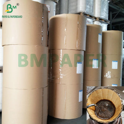 کاغذ فیلتر قهوه ای قهوه ای و سفید طبیعی 50gm 500mm - 1500mm عرض