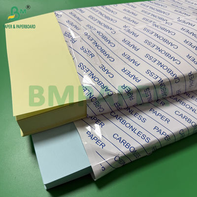 75gr 78gr کاغذ غیر کربن CF زرد CFB حروف آبی اندازه 216x279mm تصویر سیاه