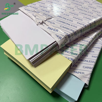 75gr 78gr کاغذ غیر کربن CF زرد CFB حروف آبی اندازه 216x279mm تصویر سیاه