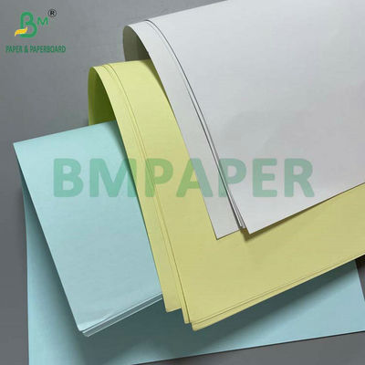 سفید CB زرد CF 75grs 78grs سفید کاغذ NCR بدون کربن 8.5 "X 14" تصویر سیاه