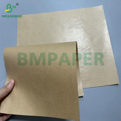 60 گرام 70 گرام 70x 100 سانتی متر قهوه ای پوشش داده شده 1 طرف کاغذ کرفت ریبدار برای کیسه های بسته بندی مواد غذایی
