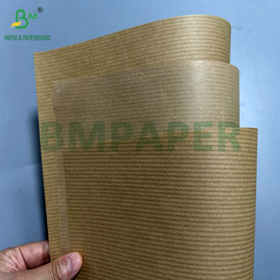 60 گرام 70 گرام 70x 100 سانتی متر قهوه ای پوشش داده شده 1 طرف کاغذ کرفت ریبدار برای کیسه های بسته بندی مواد غذایی