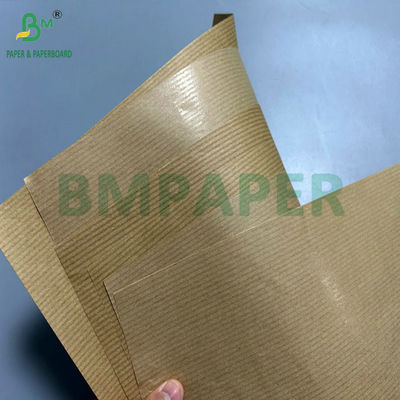 60 گرام 70 گرام 70x 100 سانتی متر قهوه ای پوشش داده شده 1 طرف کاغذ کرفت ریبدار برای کیسه های بسته بندی مواد غذایی