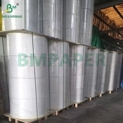 60 گرم کاغذ غیر کربن NCR رول CB سفید رنگ CF سفارشی 21cm - 200cm عرض