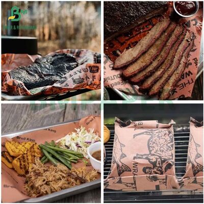 رول‌های کاغذ قصابی صورتی قهوه‌ای سفید مقاوم در برابر حرارت 65 گرم 70 گرم، فریزر