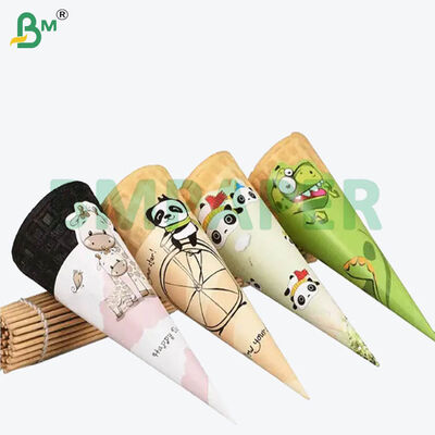 80g Food Grade White freezing Ice Cream Paper For Cone Packaging