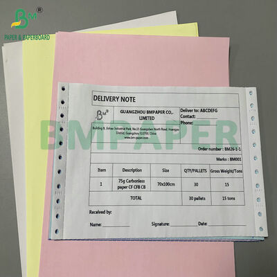 رنگ آبی تصویر کنتراست بالا پرمیوم 48gsm 75gsm کاغذ کپی بدون کربن برای کپی های شفاف