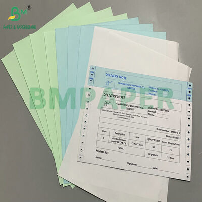 کاغذ NCR کاغذ کپی کربن 8.5 "x 11" سفید / کاناری / صورتی ایده آل برای فاکتورها و رسید ها