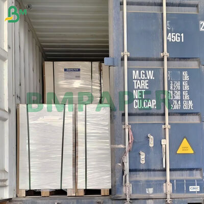 کاغذ بسته بندی مخروطی بستنی سفید کاغذ پایه درجه غذا برای آستین / لفاف مخروطی